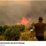 大火在Manavgat小村肆虐