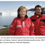 2007 年德国总理默克尔和时任联邦环境部长的加布里埃尔 (Sigmar Gabriel) 在格陵兰 