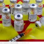 以色列的一个流动疫苗注射站