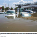 巴伐利亚州一家宝马经销商被水淹：如果水位达到窗线，汽车就全部报废